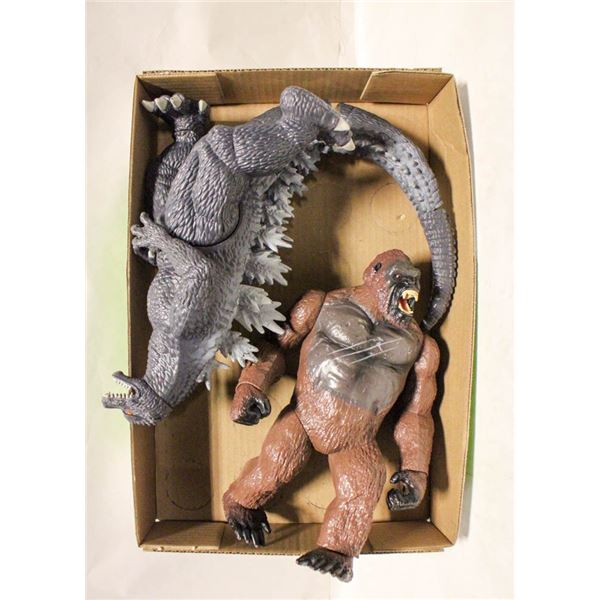 LARGE SIZED GODZILLA AND ACTION FIGURES