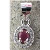 Image 1 : SILVER RUBY AND CZ PENDANT