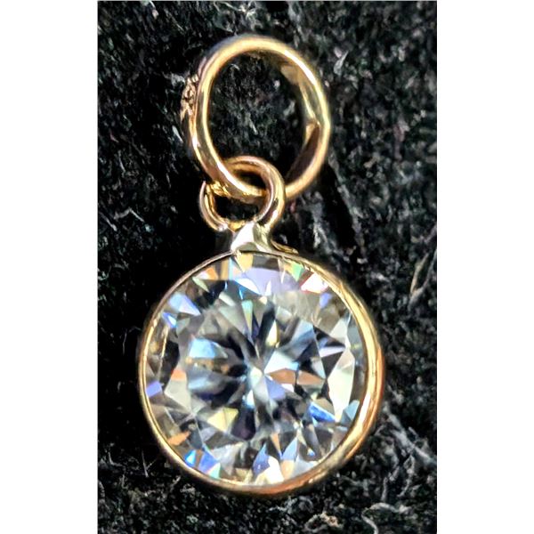 10K MOISSIANITE (0.8CT) PENDANT (NO CHAIN)