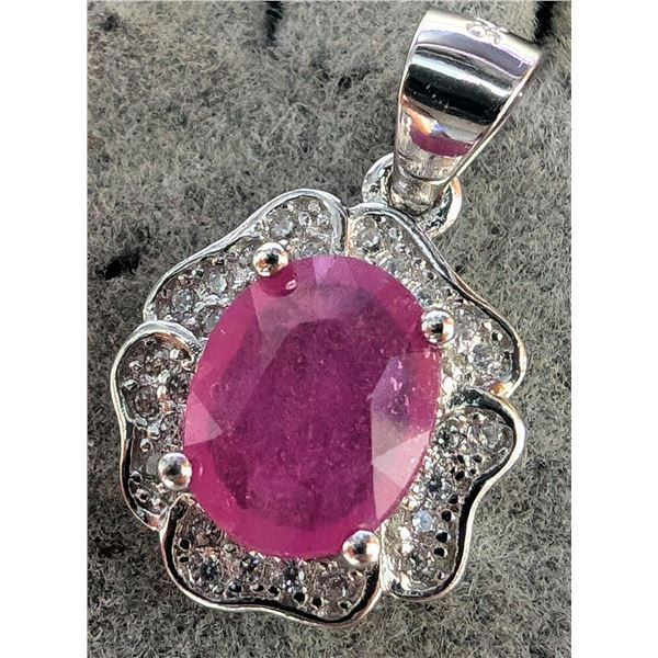 SILVER RUBY (1.5CT) PENDANT
