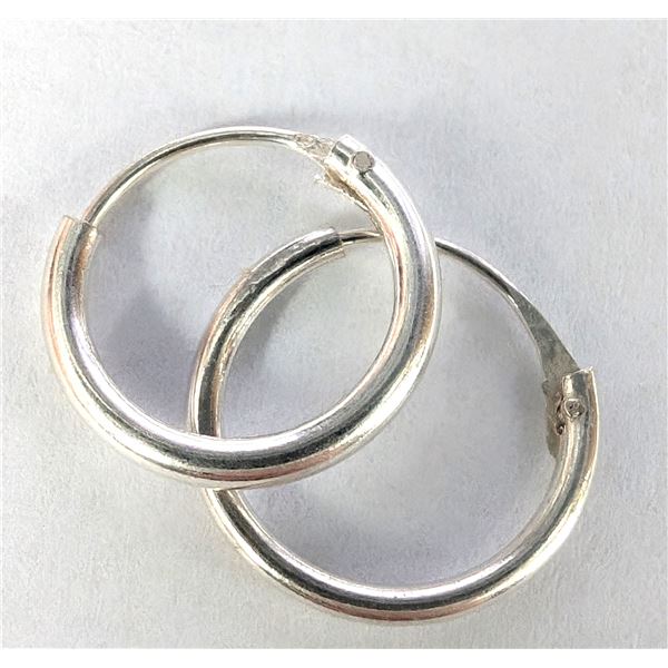 SILVER 2 SMALL HOOP EARRINGS