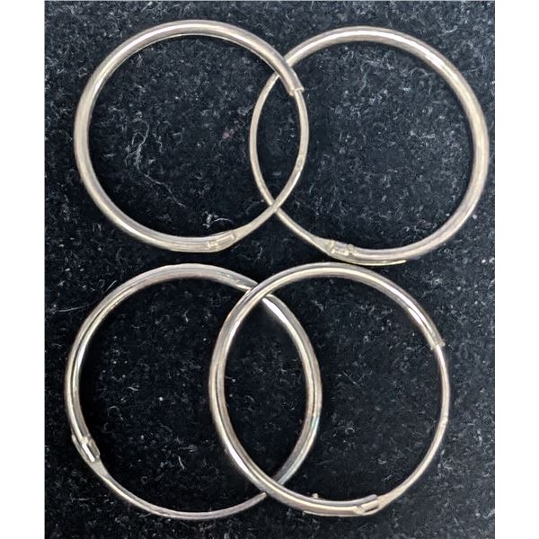 SILVER 2 SMALL HOOPS EARRINGS