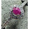 Image 1 : SILVER RUBY AND CZ RING SIZE 6