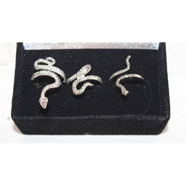 3PCS SNAKE RING  SNAKE RINGS SZ8