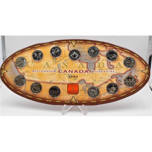 1999 CANADA MILLENIUM BU 25 CENTS SET AND TOKEN
