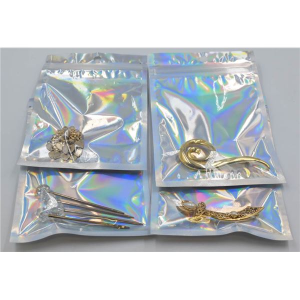 VINTAGE BROOCHES & HAT PINS TOGETHER