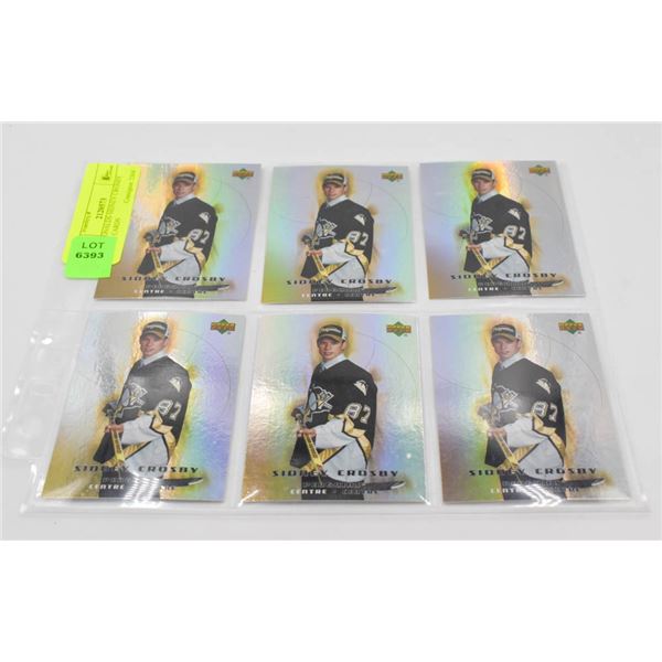 6 MCDONALDS SIDNEY CROSBY SHINY CARDS
