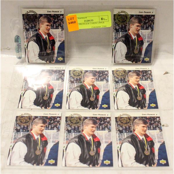8 CHRIS PRONGER ROOKIE CARDS UPPER DECK