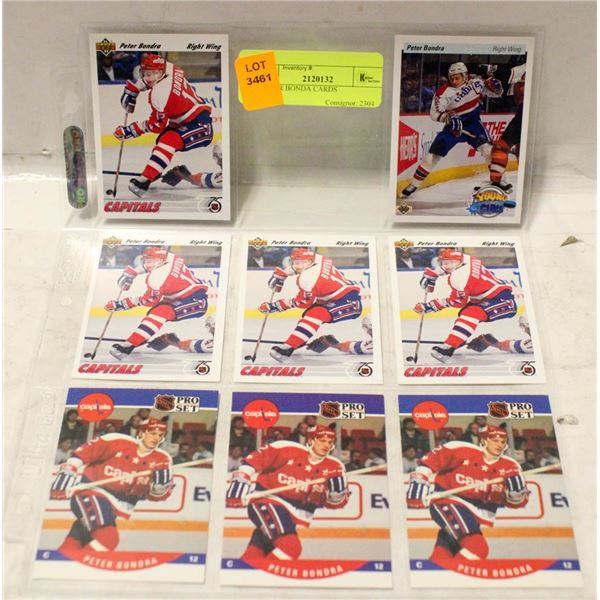 8 PETER BONDA CARDS INCLUDES 1 ROOKIE CARD