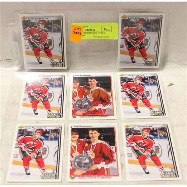 8 SCOTT NIEDERMAYER UPPER DECK ROOKIE CARDS