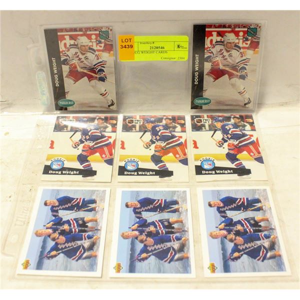 8 DOUG WEIGHT ROOKIE CARDS