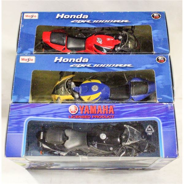 MAISTO HONDA, YAHAMA 1:12 DIECAST