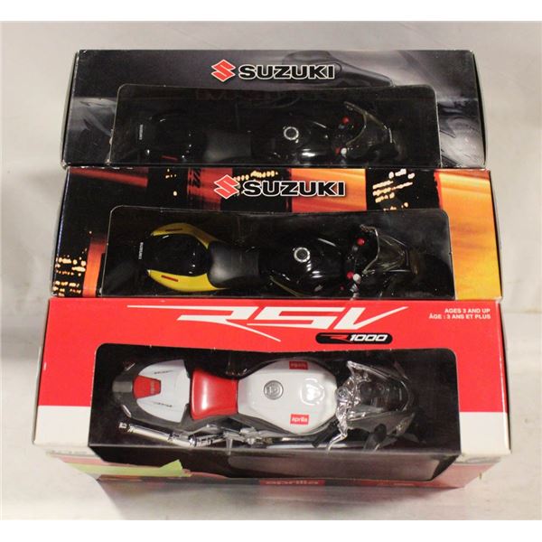 MAISTO APRILIA, SUZUKI MOTORCYCLE 1:12