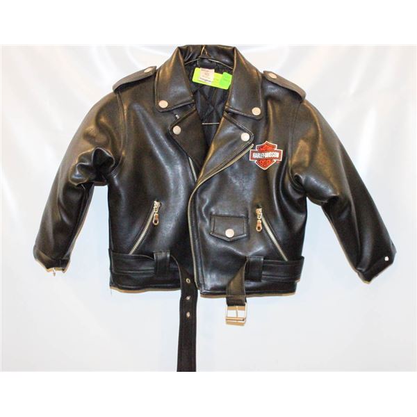 KIDS CLASSIC HARLEY DAVIDSON BLACK BIKER JACKET