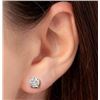 14KT WHITE GOLD LAB DIAMOND EARRINGS