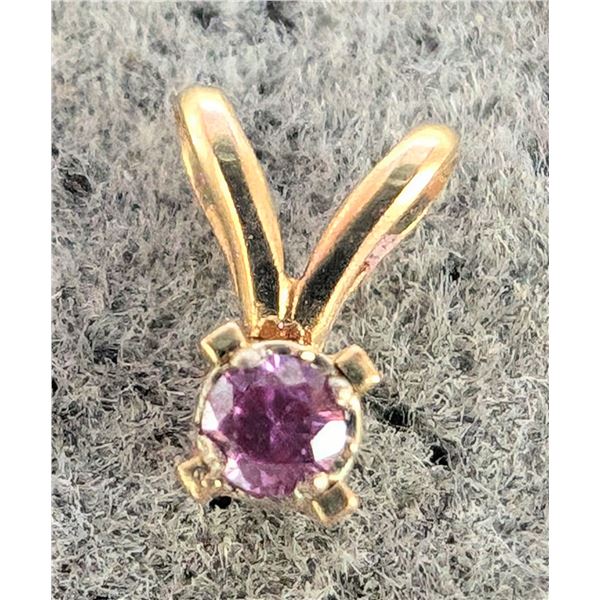 14K LAB PINK DIAMOND (0.03CT) PENDANT