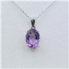 Image 1 : STERLING SILVER NATURAL AMETHYST (6.5CT) PENDANT
