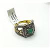 Image 2 : GOLD PLATED STERLING SILVER NATURAL EMERALD