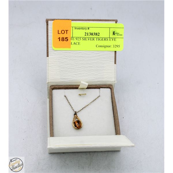ESTATE 925 SILVER TIGERS EYE NECKLACE