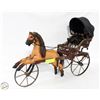 Image 1 : ESTATE OLD HORSE+BUGGY W/DRIVER APPROX 24" LONG