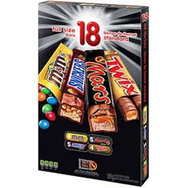 NEW 916G 18 FULL SIZE BARS ASSORTED CANDY BARS
