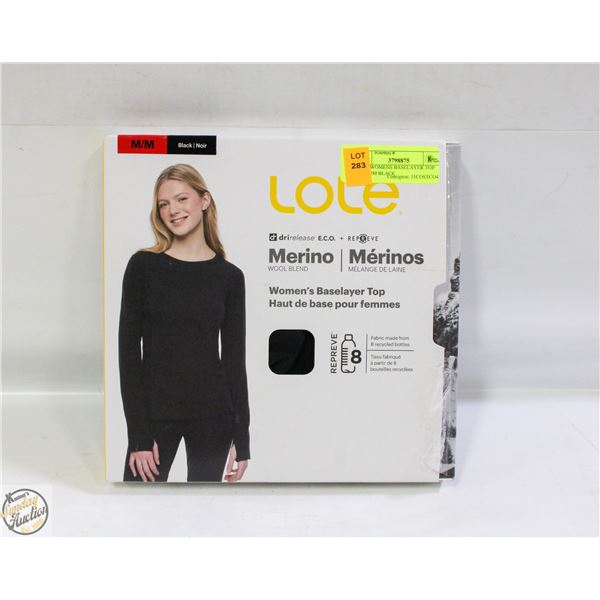 LOLE WOMENS BASELAYER TOP MEDIUM BLACK