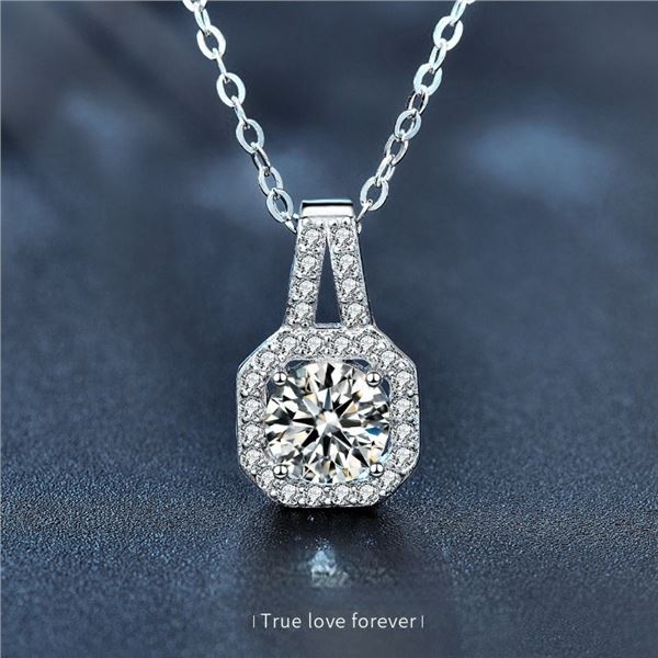2 CT GRA CERTIFIED ROUND BRILLIANT 925S NECKLACE