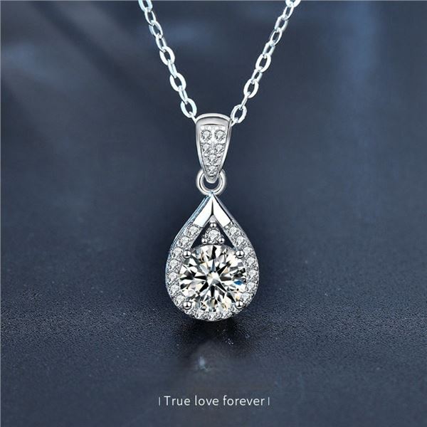 1 CT GRA CERTIFIED ROUND BRILLIANT 925S NECKLACE