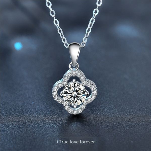 1 CT GRA CERTIFIED ROUND BRILLIANT 925S NECKLACE