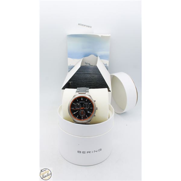 MEN'S BERING CHRONOGRAPH WATCH, 43MM CASE