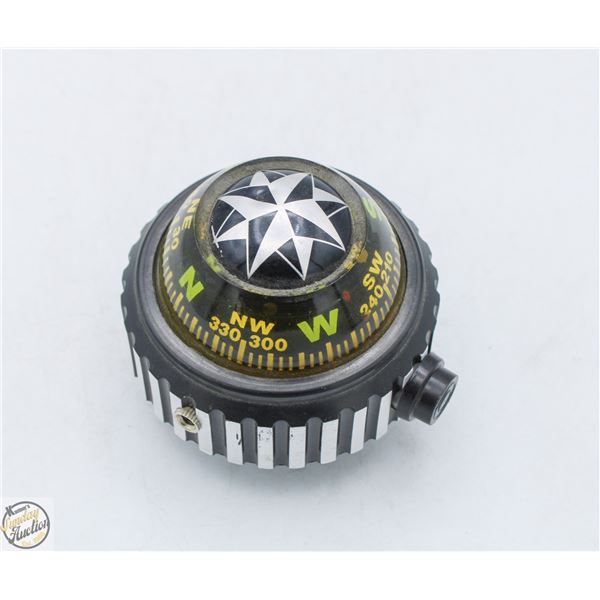 VINTAGE SHIP'S BINNACLE GIMBALLED COMPASS