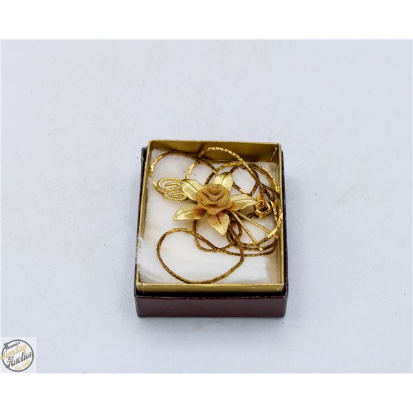 VINTAGE BOLO LARIAT LONG CHAIN NECKLACE W/