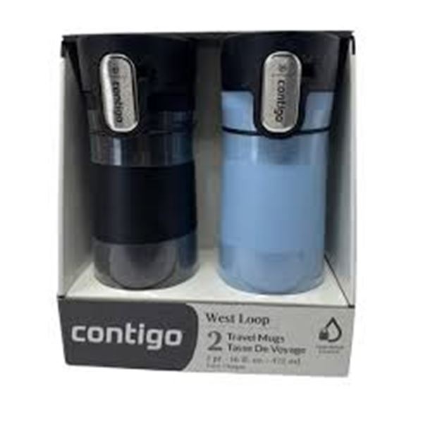 NEW CONTIGO 2 TRAVEL MUGS WEST LOOP 473ML