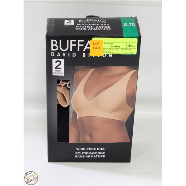 BUFFALO DAVID BITTON 2PK XL WIRE FREE BRA