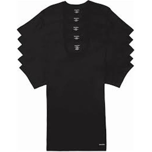 NEW CALVIN KLEIN 4PK V-NECK T-SHIRT SMALL BLACK