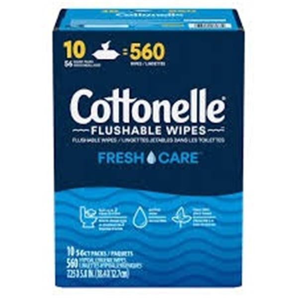 10 X 56CT COTTONELLE FLUSHABLE WIPES