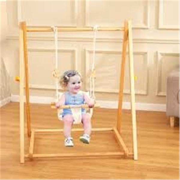 NEW W BOX FUNLIO MONTESSORI WOODEN SWING SET