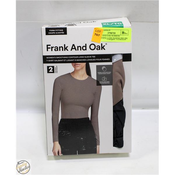 FRANK AND OAK WOMENS SMOOTHING LONG SLEEVE TEE 2PK
