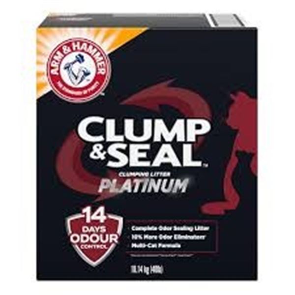NEW W BOX 40LB ARM & HAMMER CLUMP & SEAL CAT LITTE