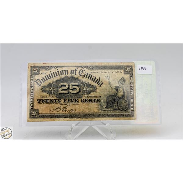 1900 SHINPLASTER 25 CENT NOTE