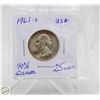 Image 1 : 1961 90% SILVER 25 CENTRS USA