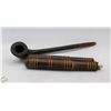 Image 1 : WOODEN SMOKING PIPE W/MINI SOUVENIR NUNCHUCKS
