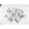 Image 1 : LARGE COLLECTION OF SILVER TONE RINGS VARIOUS SIZE