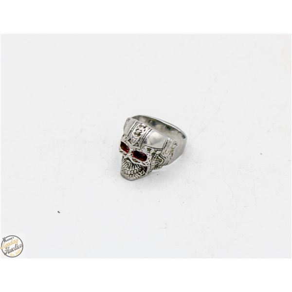 MENS SKULL THEME RING SZ 11