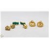 Image 1 : 4 PAIRS OF GOLD PLATED-GOLD TONE EARRINGS