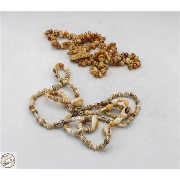 2 HANDMADE SEASHELL NECKLACES