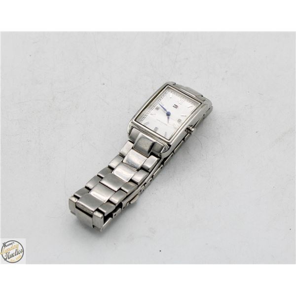 MENS SILVER TONE TOMMY HILFIGER WATCH
