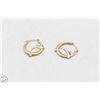 Image 1 : 925/14K GOLD AND SILVER DOLPHIN EARRINGS