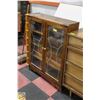 Image 1 : VINTAGE WOOD CABINET GLASS DOORS MULTI SHELF