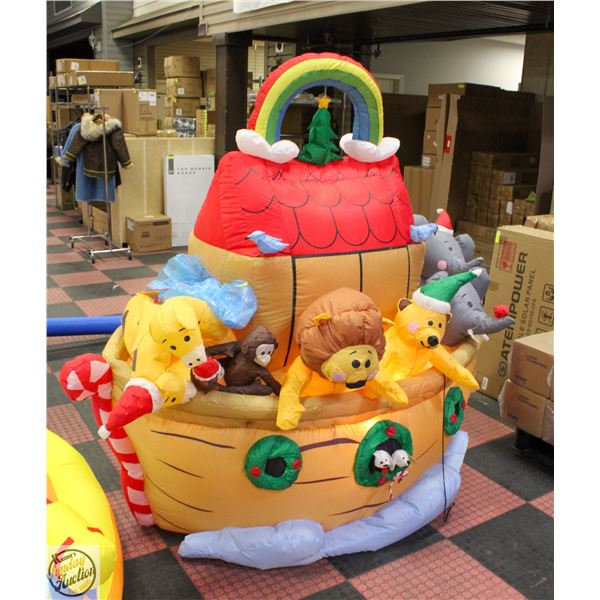 70" HIGH NOAHS ARK INFLATABLE 77"X40"